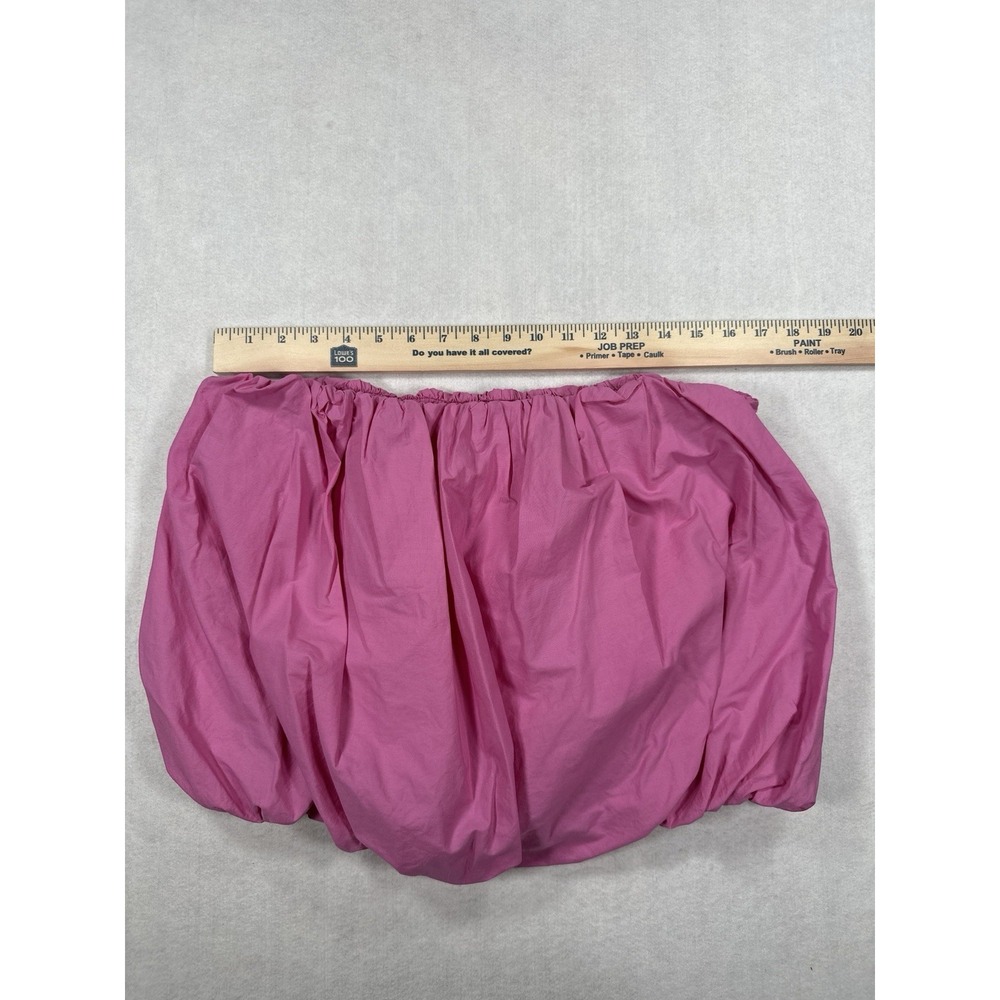 Maeve by Anthropologie Strapless Cotton Poplin Bubble Top Pink Rose Size Large - Picture 5 of 9